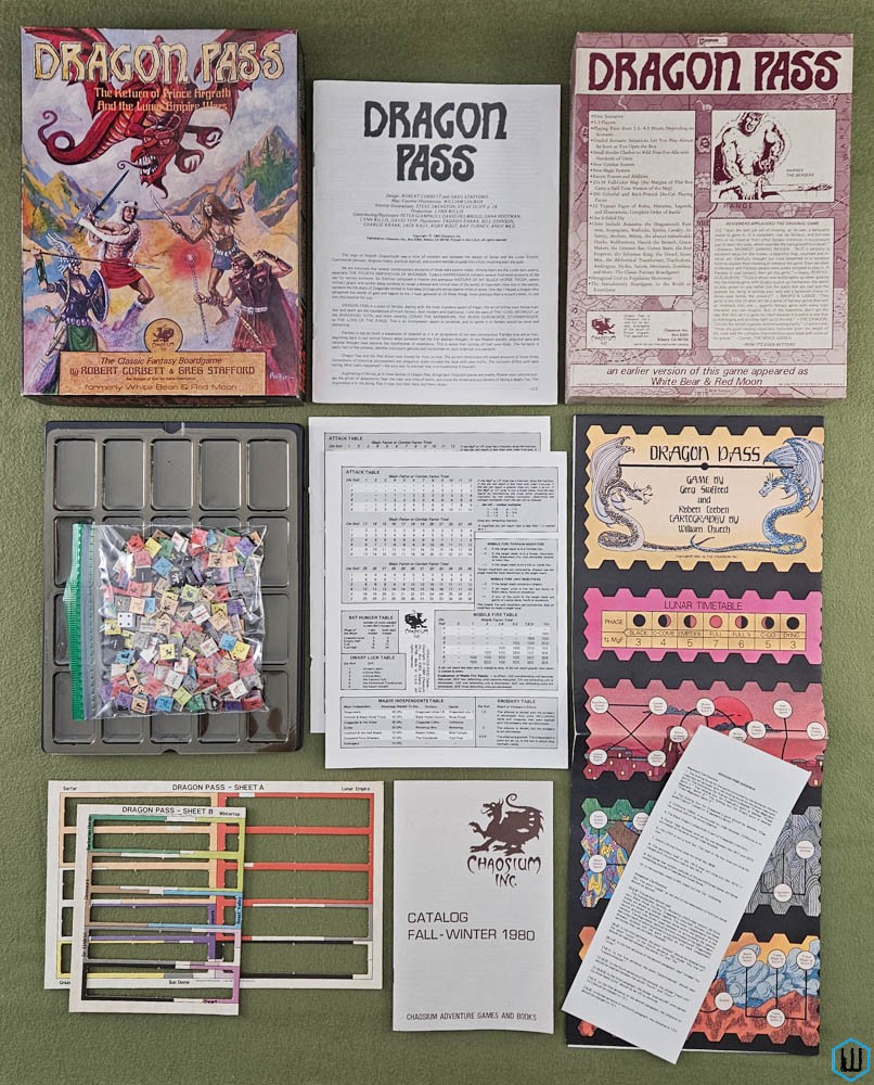 DRAGON PASS: Return of Prince Argrath & Lunar Empire Wars (Box Set) Chaosium 1001-X