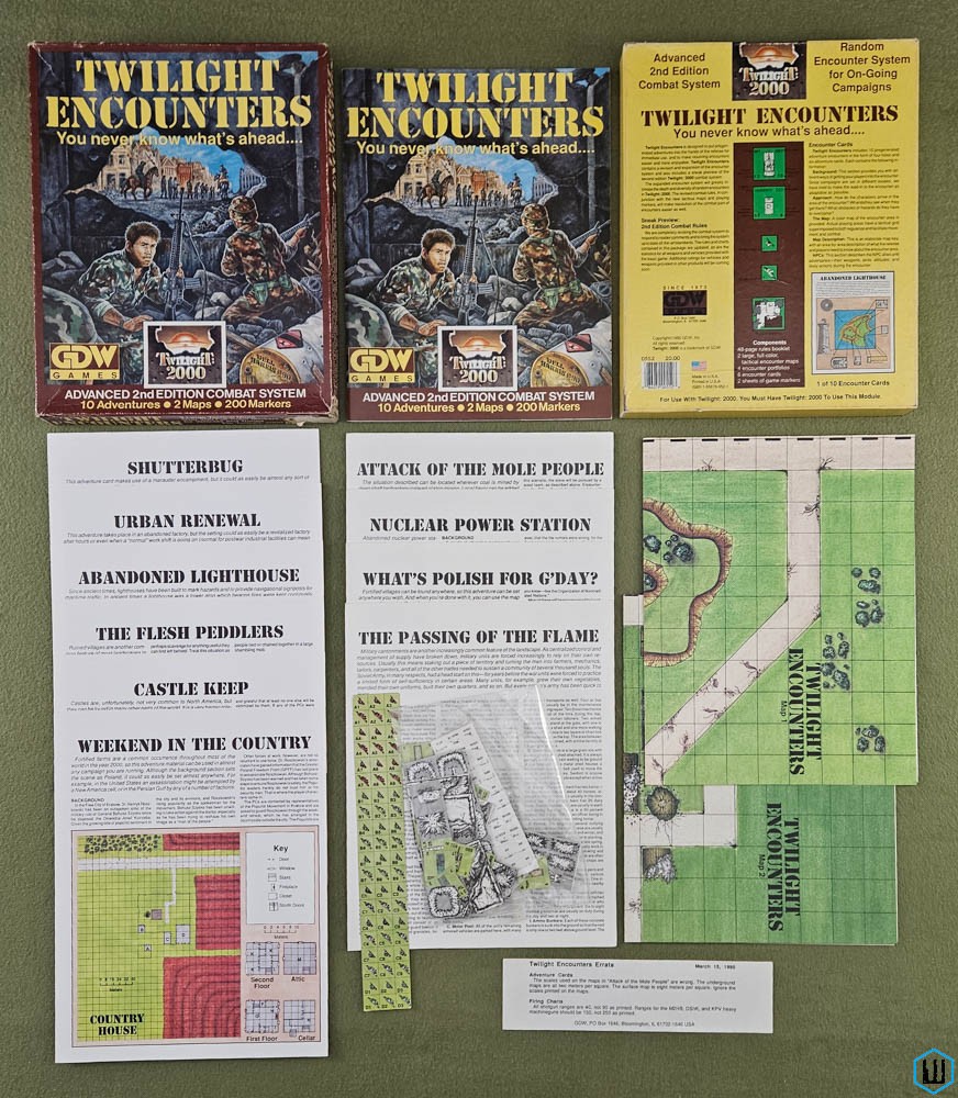 Twilight Encounters (Twilight 2000) Box Set Game Designers Workshop GDW 0552