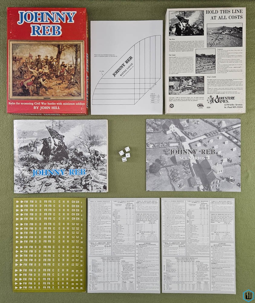 JOHNNY REB: Civil War Battles (1st Edition) John Hill Box Set Adventure Games