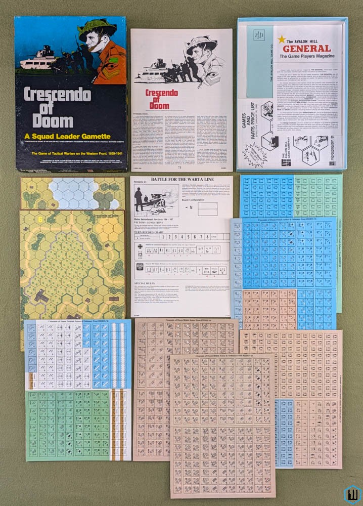 Crescendo of Doom (Squad Leader Game) Unpunched Box Set Avalon Hill 8222