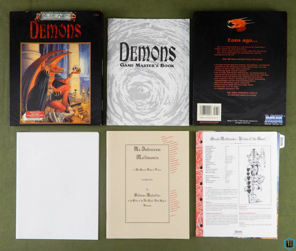 DEMONS (Advanced Dungeons Dragons Role Aids) Box Set