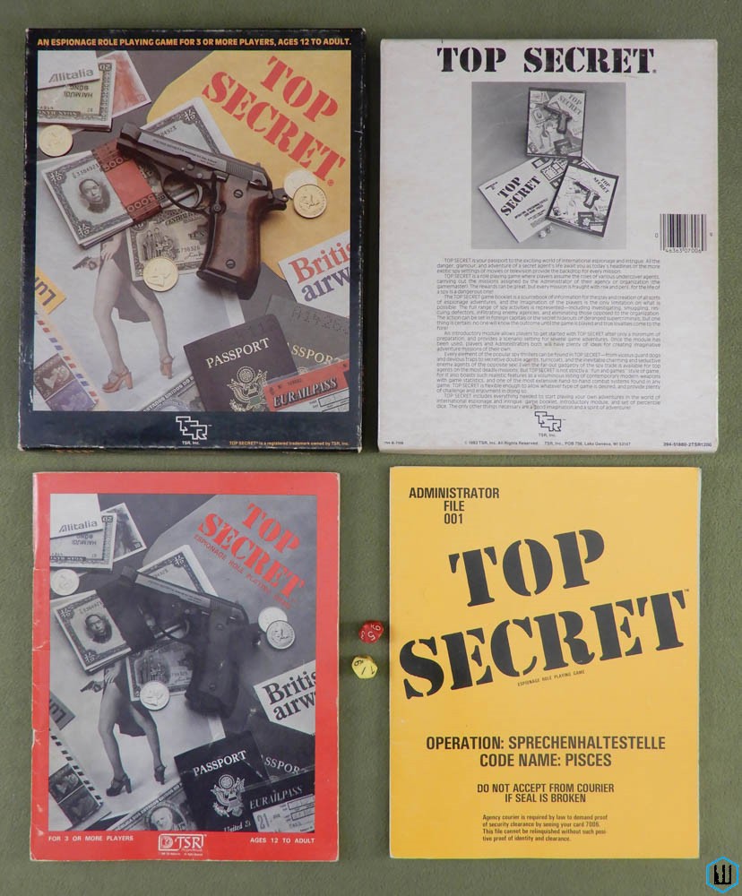 TOP SECRET: Espionage RPG (Classic Black Box) Roleplaying Game