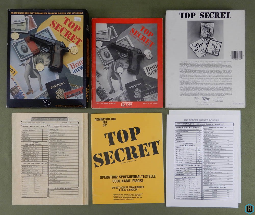 TOP SECRET: Espionage RPG (Classic Black Box Set) Roleplaying Game