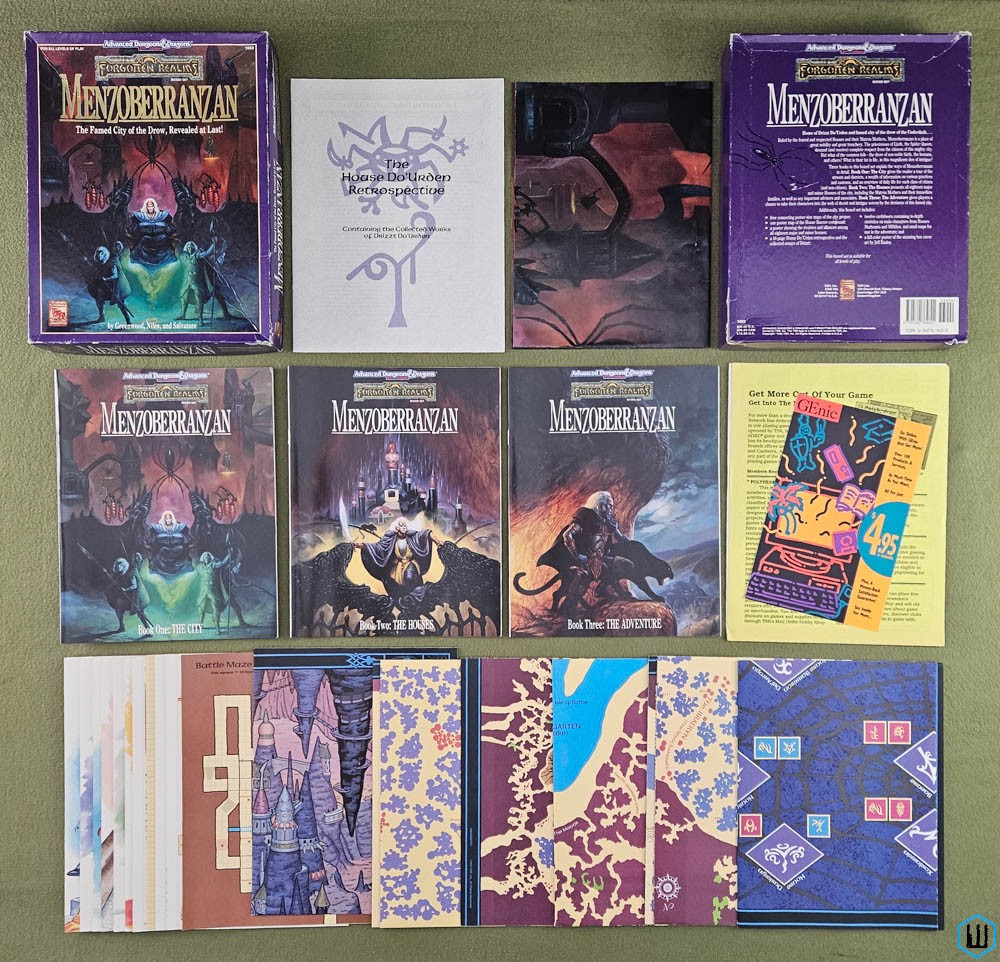 Menzoberranzan (Advanced Dungeons Dragons Forgotten Realms) Complete Box Set TSR 1083