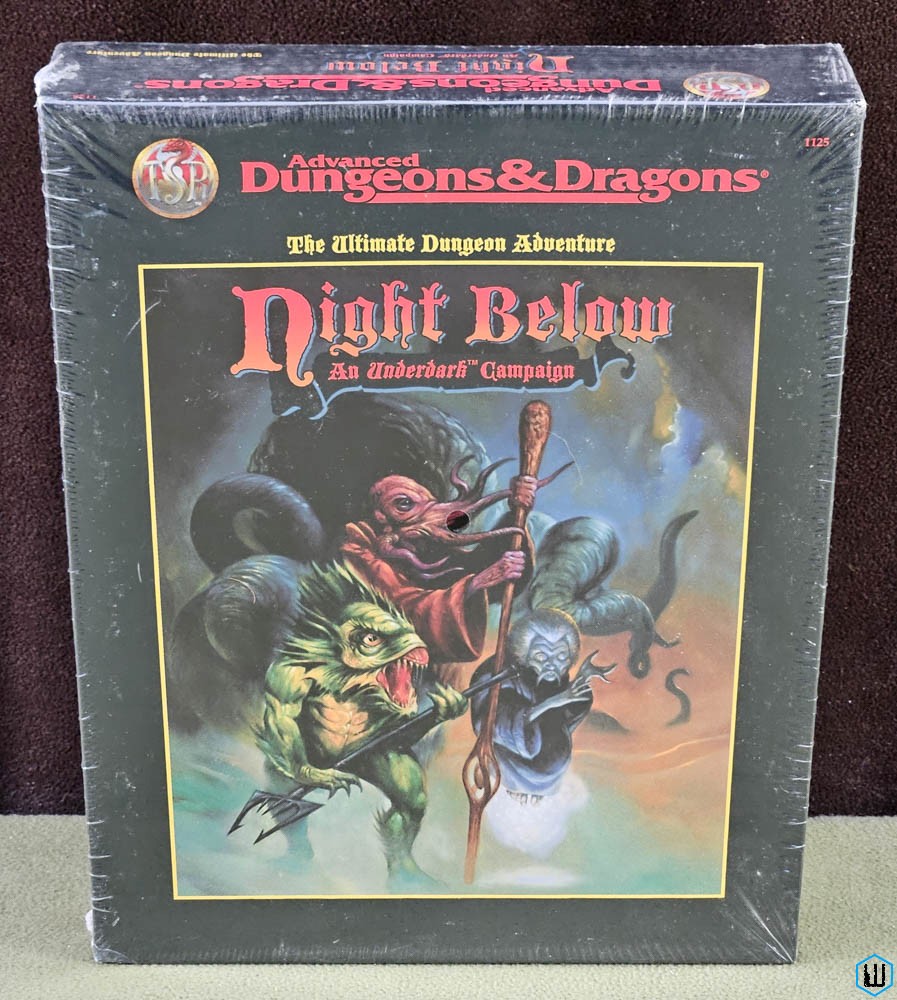 NIGHT BELOW: Underdark SEALED Box Set (Advanced Dungeons Dragons) TSR 1125