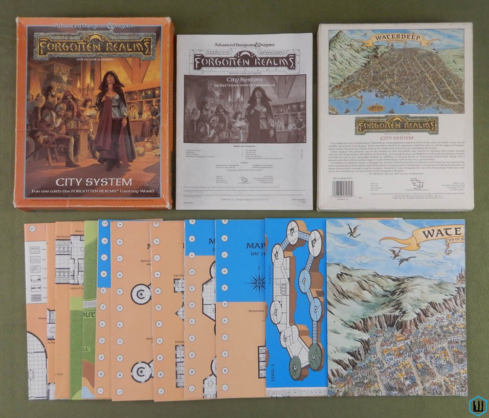 City System Map Set (Dungeons Dragons Forgotten Realms Waterdeep) Box