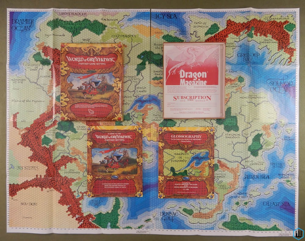 WORLD OF GREYHAWK (Advanced Dungeons Dragons) Box Set w Books Maps