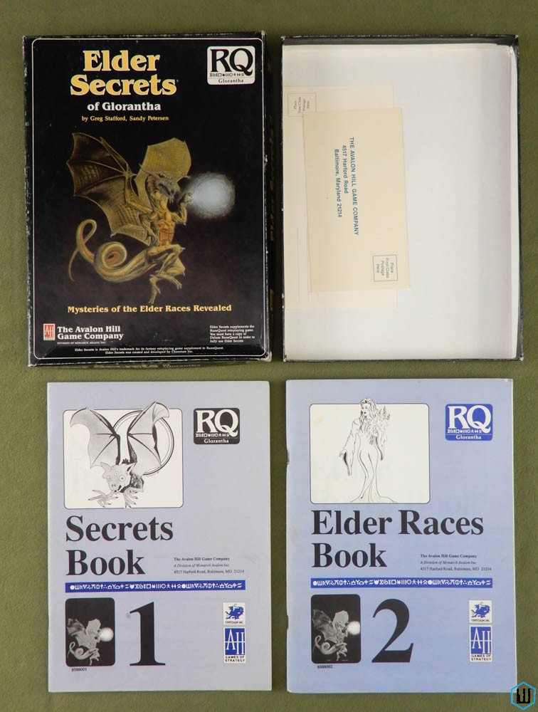 Elder Secrets of Glorantha - NO MAP (Runequest RPG) Box Set