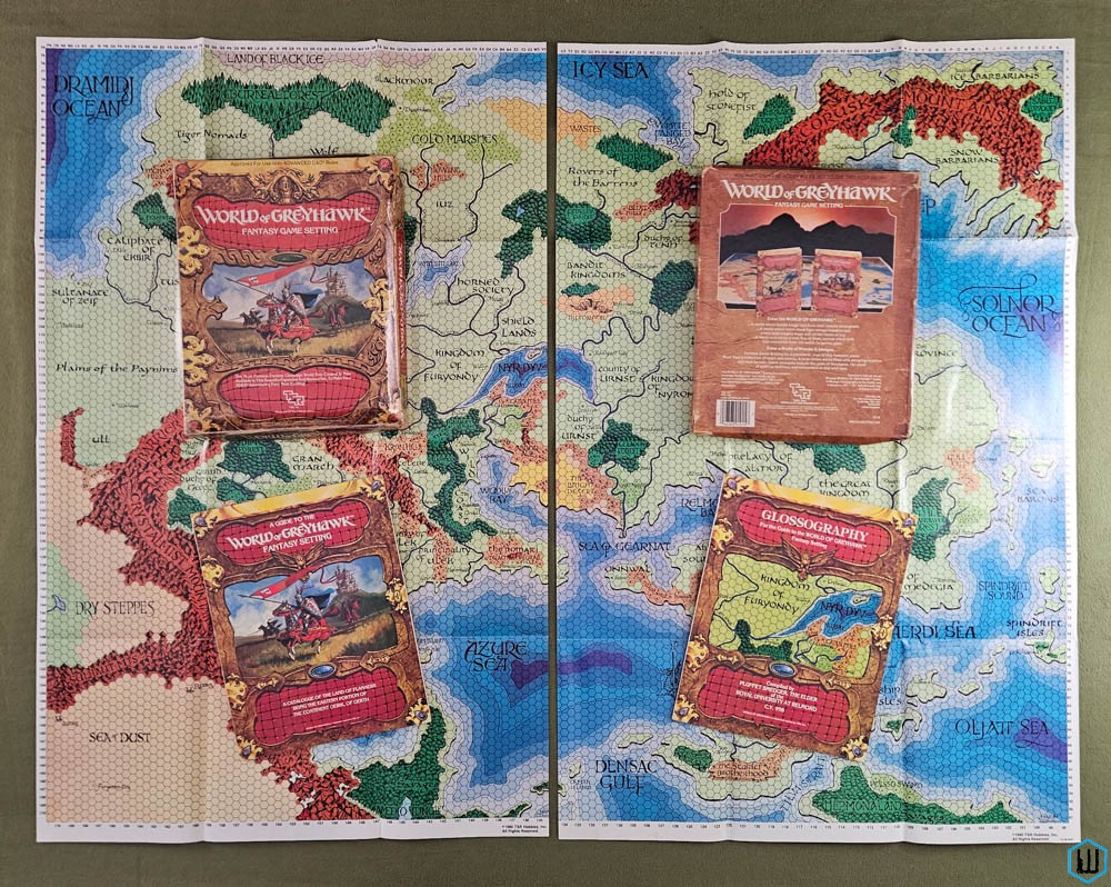 WORLD OF GREYHAWK (Advanced Dungeons Dragons) Box Set w Books Maps