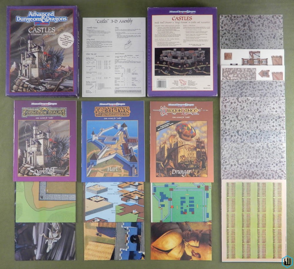 CASTLES (Forgotten Realms Dragonlance Greyhawk) Unpunched Box Set