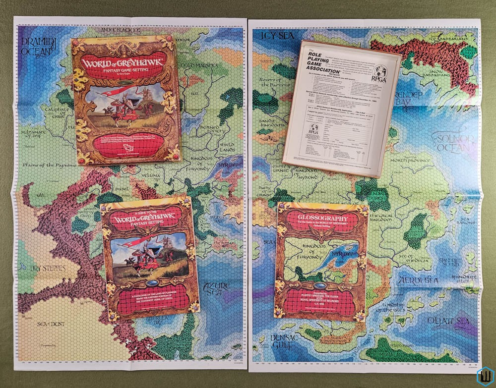 WORLD OF GREYHAWK (Advanced Dungeons Dragons) Box Set w Books Maps TSR 1015