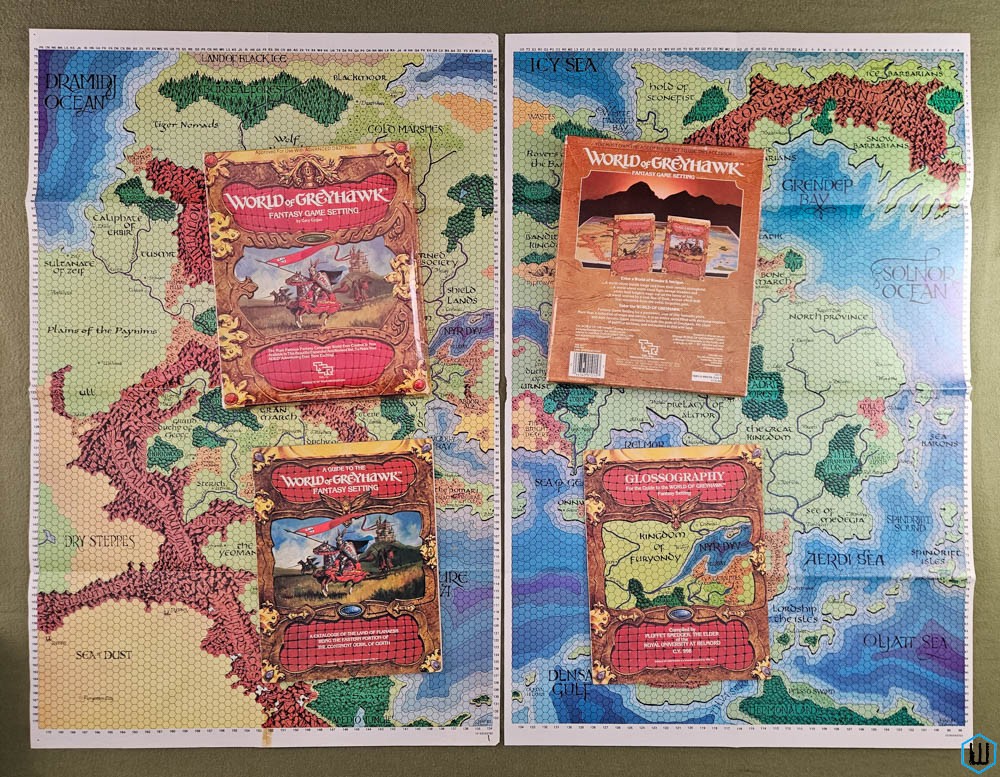 WORLD OF GREYHAWK (Advanced Dungeons Dragons) Box Set w Books Maps TSR 1015