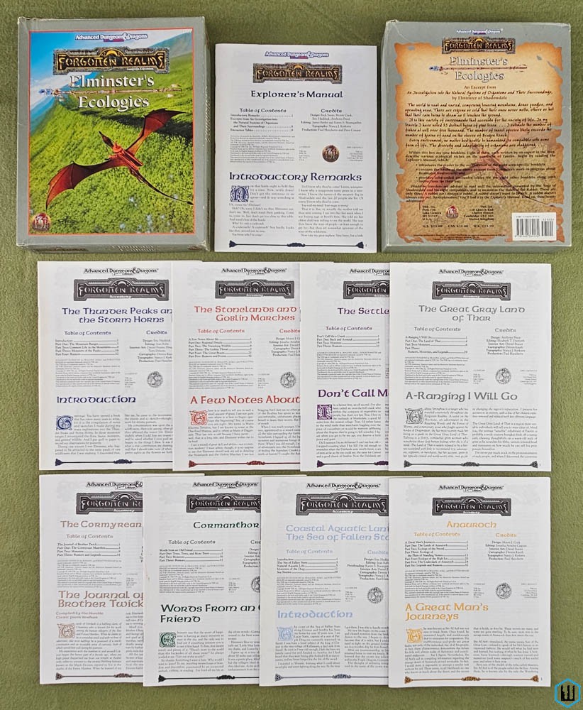 Elminster's Ecologies (Advanced Dungeons Dragons Forgotten Realms) Box Set TSR 1111