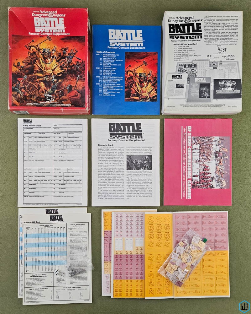BATTLESYSTEM (Advanced Dungeons Dragons) Box - Missing 3-D Figures