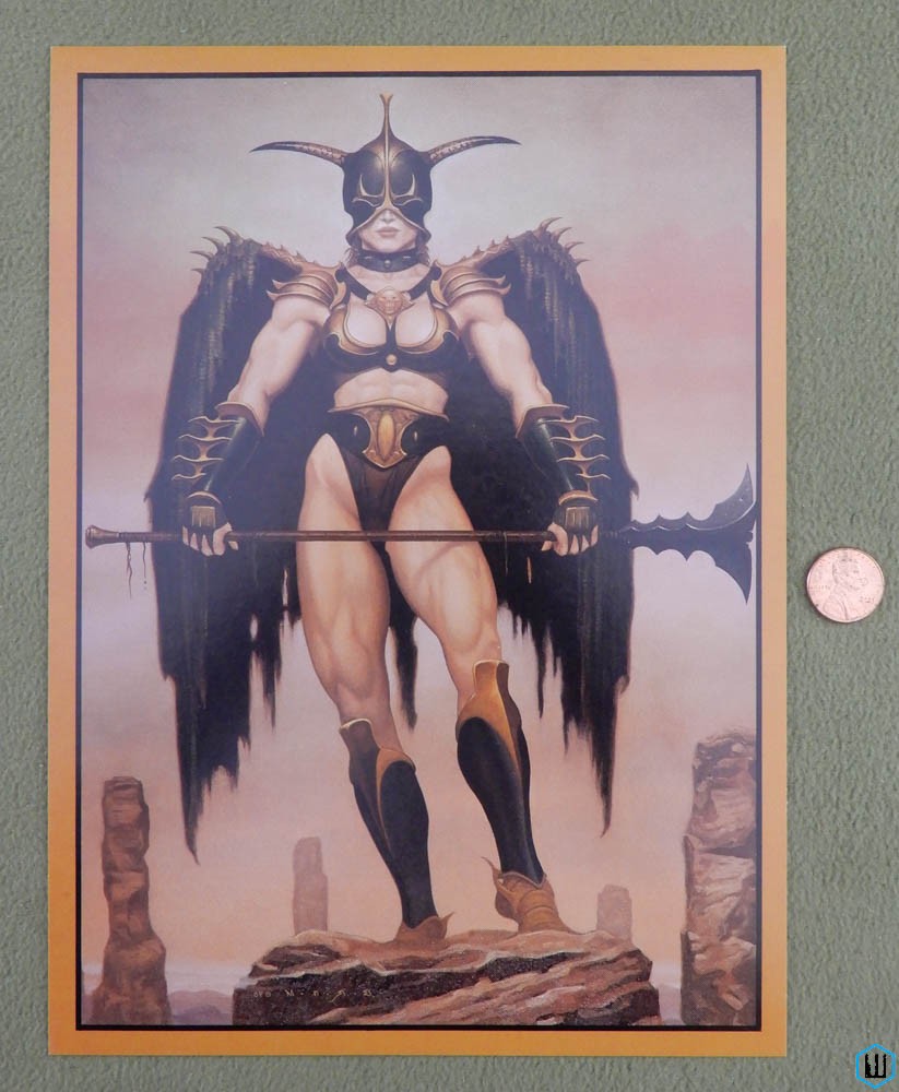 1991 TSR AD&D rare large Promo Trading Card NEEVA #746 Dark Sun / Brom
