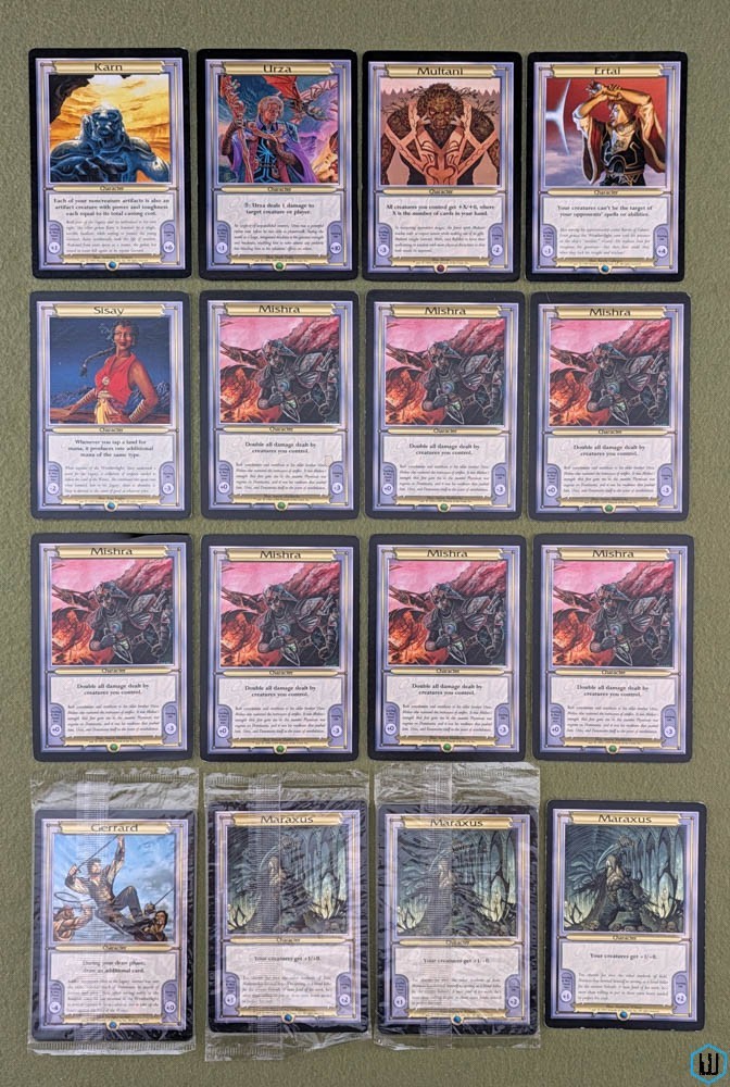 MTG Vanguard Oversized Karn Urza Multani, Ertai, Sisay, Mishra, Maraxus, Gerrard Wizards Coast