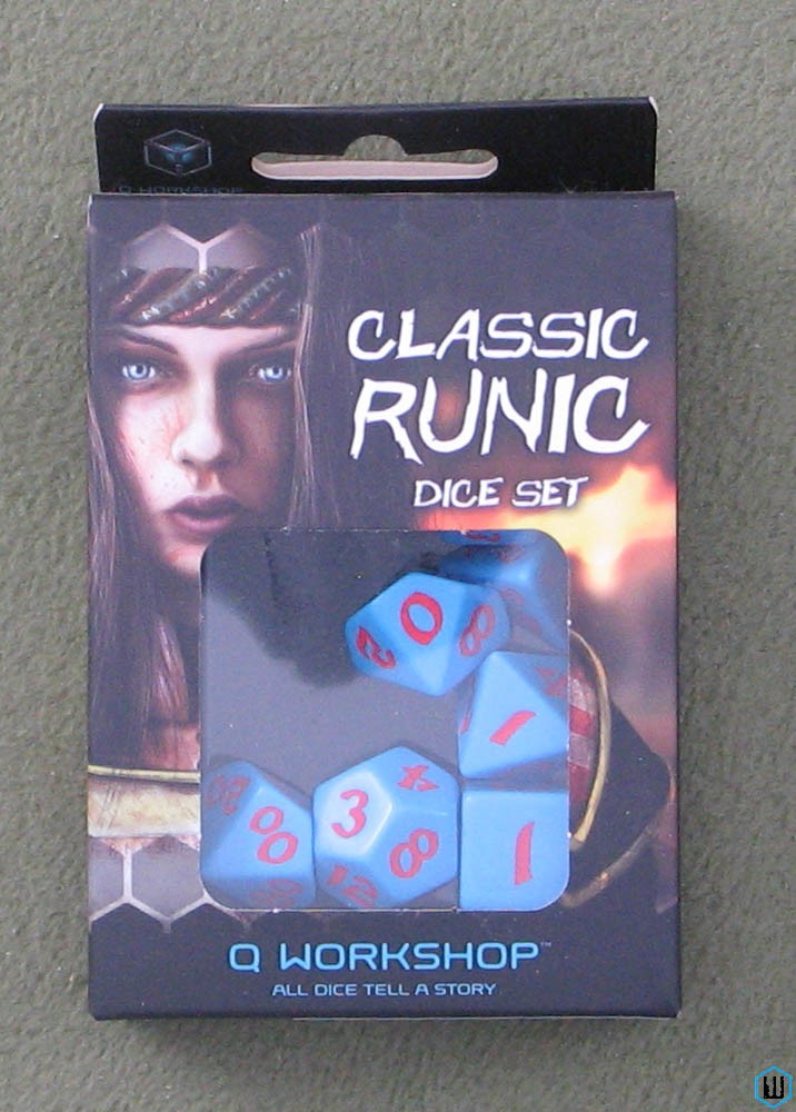 Image for Classic Runic Dice Set: BLUE & RED (7 RPG dice)