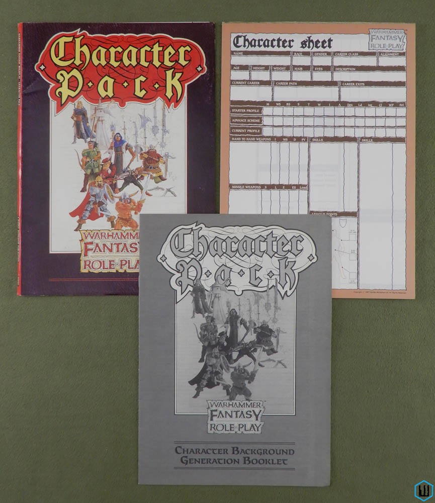 Character Pack - no background booklet (Warhammer Fantasy Roleplay)