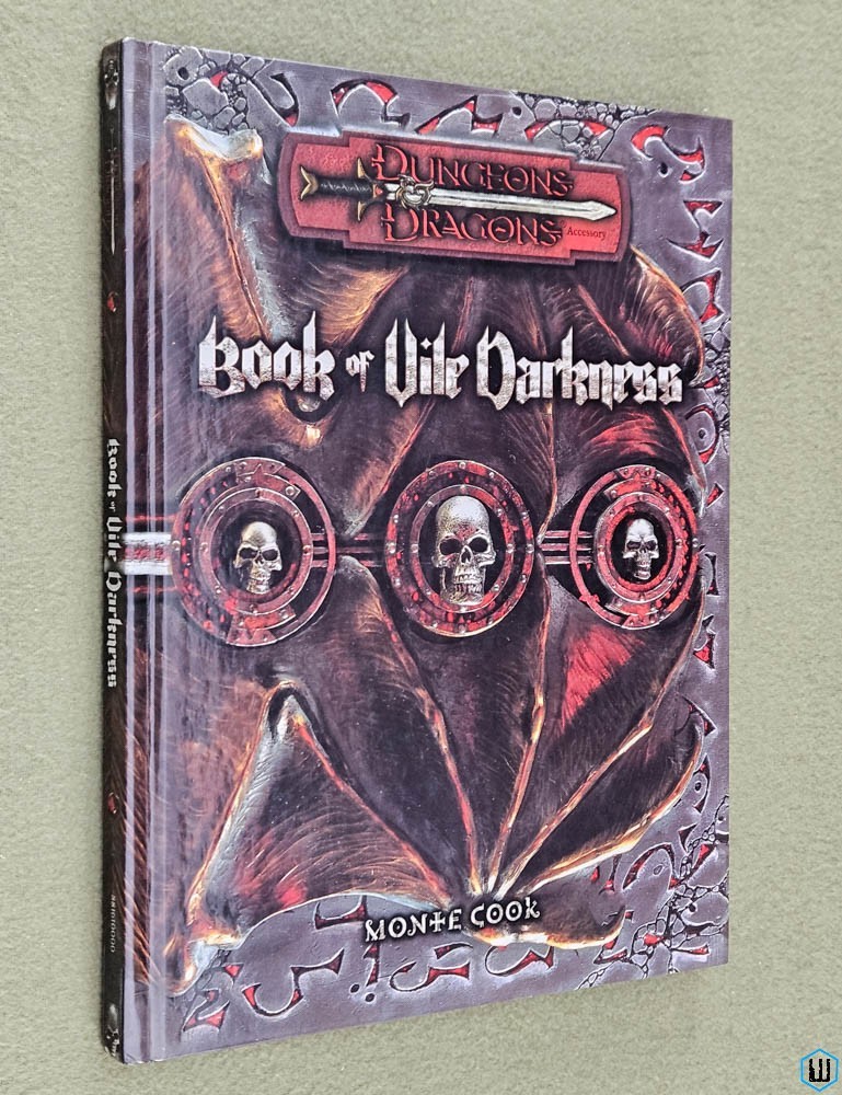 Book of Vile Darkness NICE (Dungeons Dragons 3e) Original 2003 edition Wizards Coast 88161