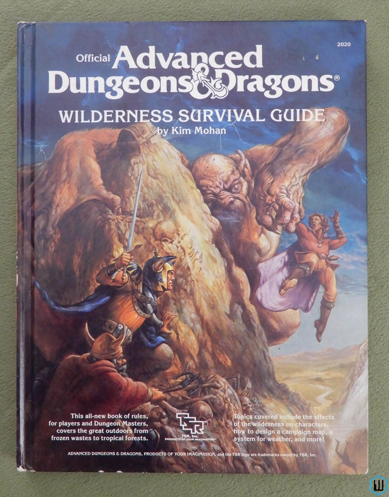 Wilderness Survival Guide (Advanced Dungeons Dragons) Original 1986 Hardcover