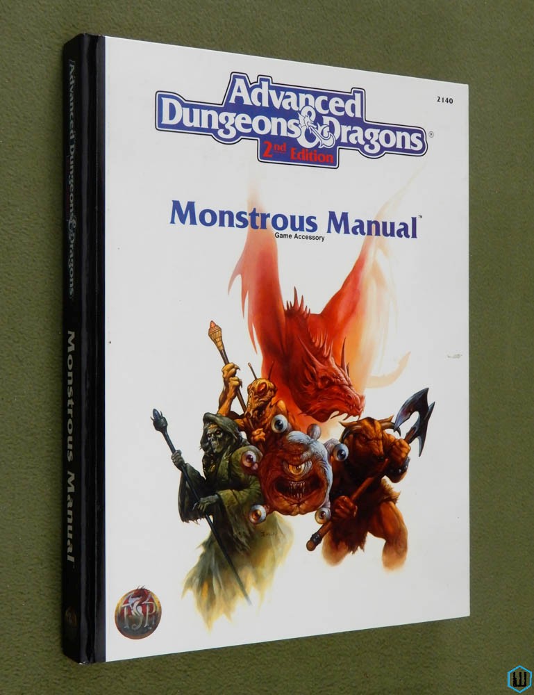 Monstrous Manual (Advanced Dungeons Dragons 2nd Edition) White Hardcover