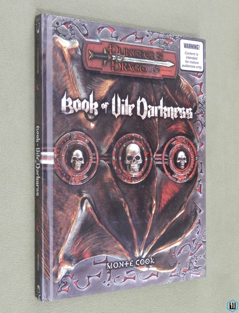 Book of Vile Darkness NICE (Dungeons Dragons 3e) Original 2003 edition