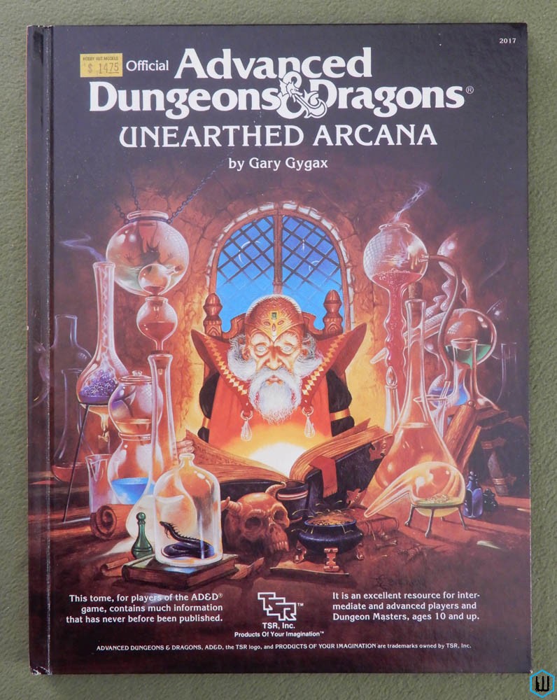 Unearthed Arcana (Advanced Dungeons Dragons) Original Edition 8th print July 1989