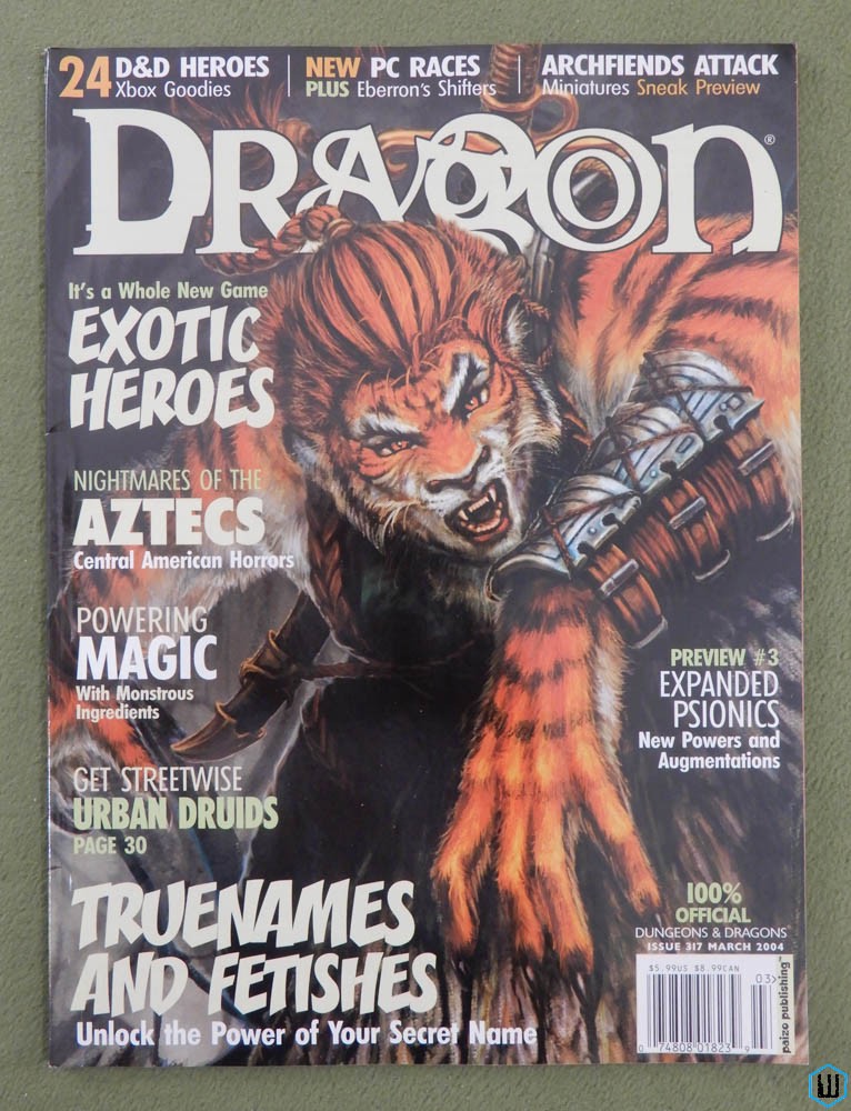 Dragon Magazine, Issue 317 (Exotic Heroes, Aztecs, Monstrous Ingredients)