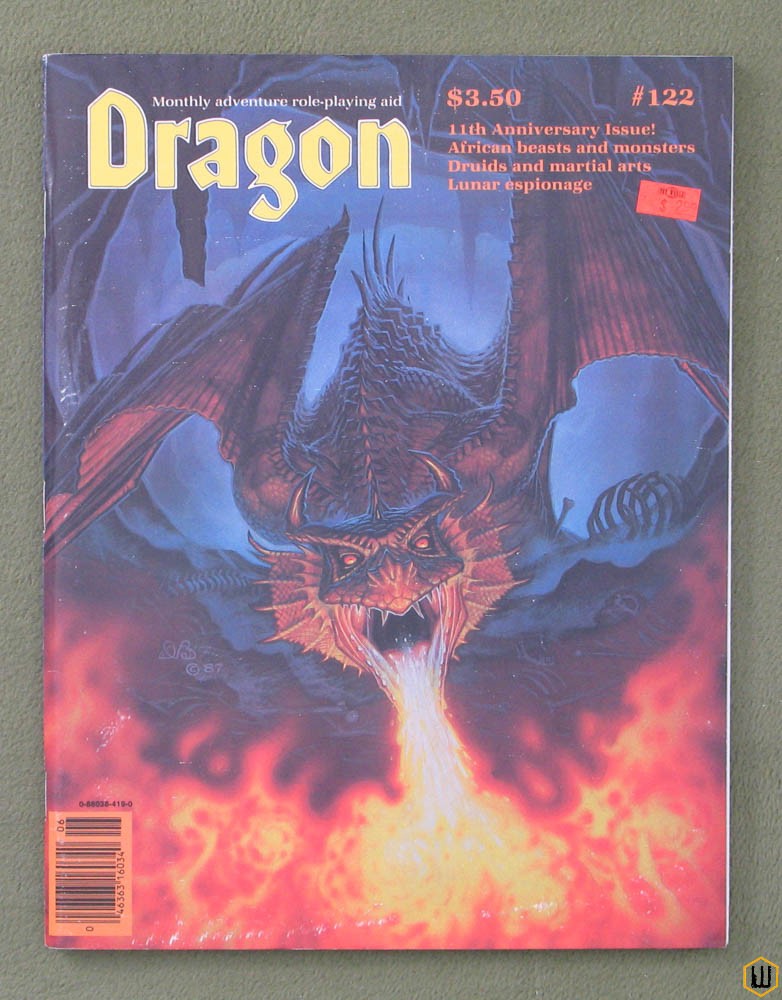 Dragon Magazine, Issue 122 (Oriental adventures, Africa, Top Secret ...