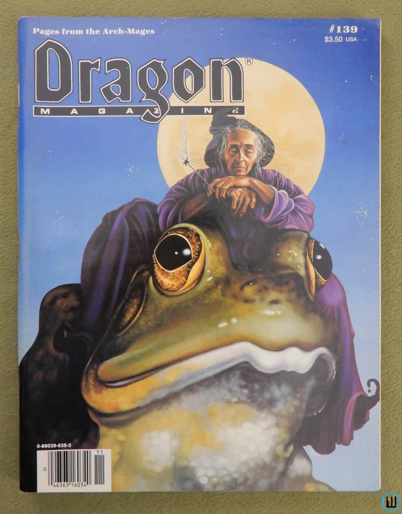 Dragon Magazine, Issue 139 (Archmages; Golems; Druids)