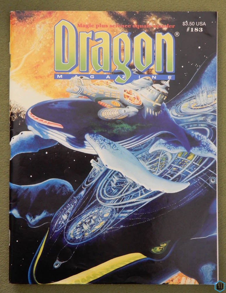 Dragon Magazine, Issue 183 (Gamma World 4th edition to AD&D 2e, Spelljammer)