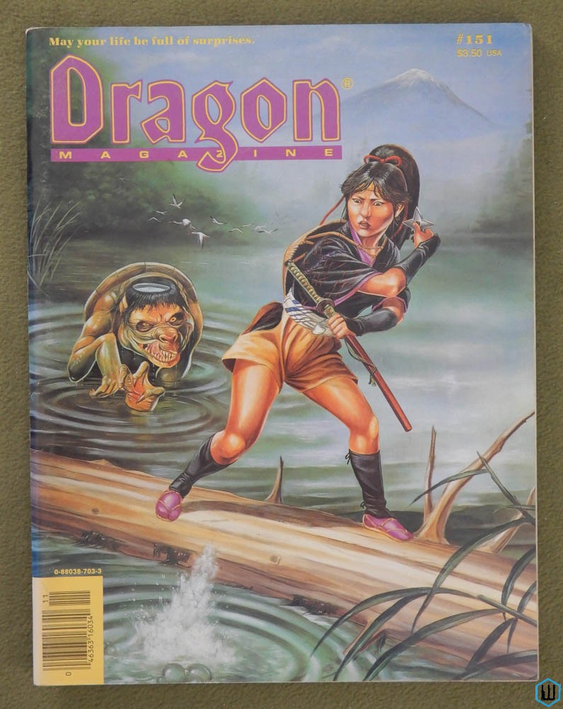 Dragon Magazine, Issue 151 (Kara-tur; Oriental Adventures; Top Secret)