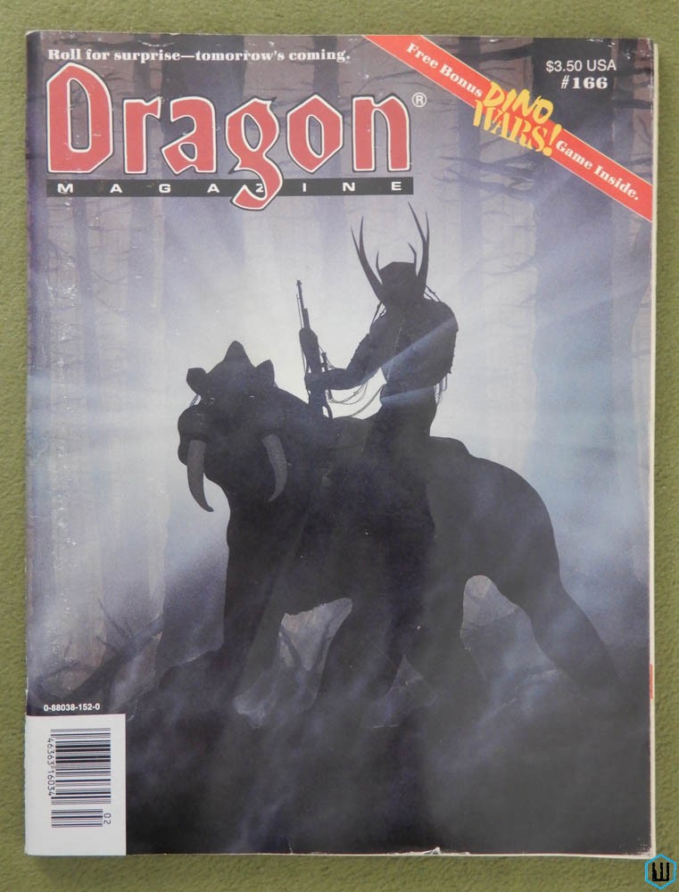Dragon Magazine, Issue 166 (Dino Wars; Battletech; GURPS AUTODUEL)