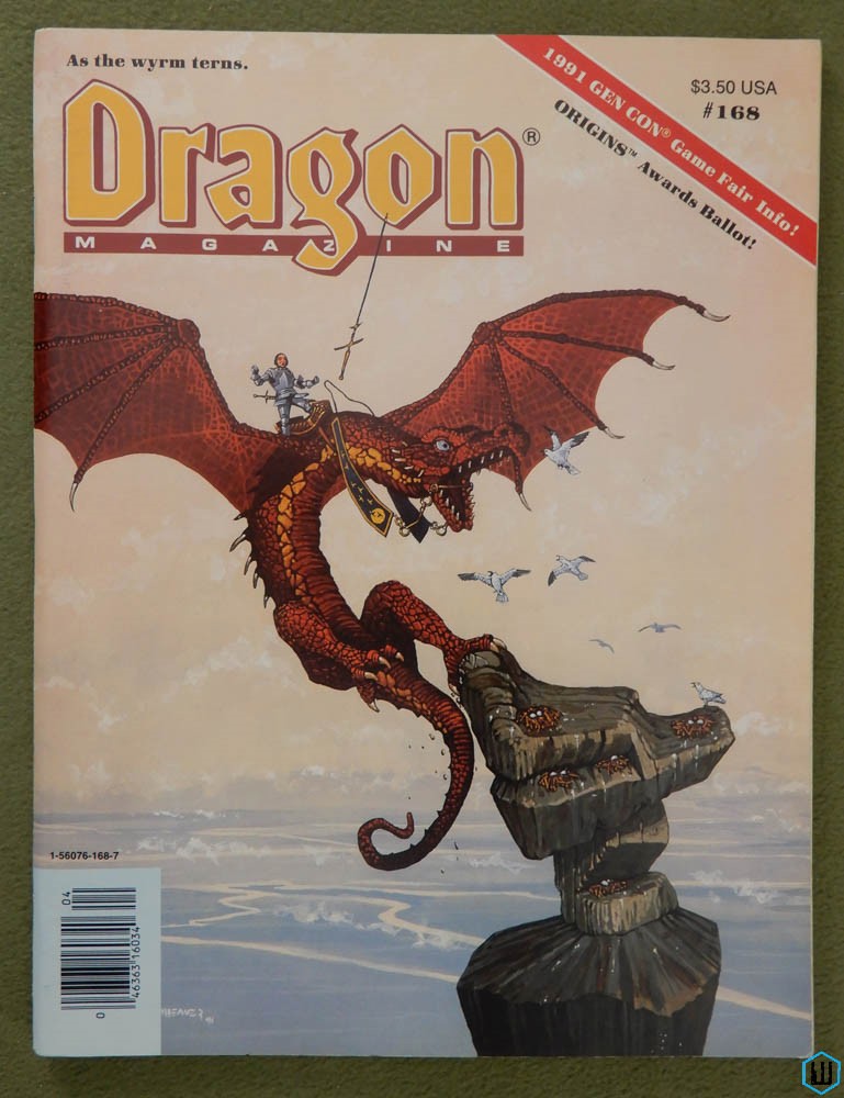 Dragon Magazine, Issue 168 (Merty's Magic Shoppe; Voyage Princess Ark)