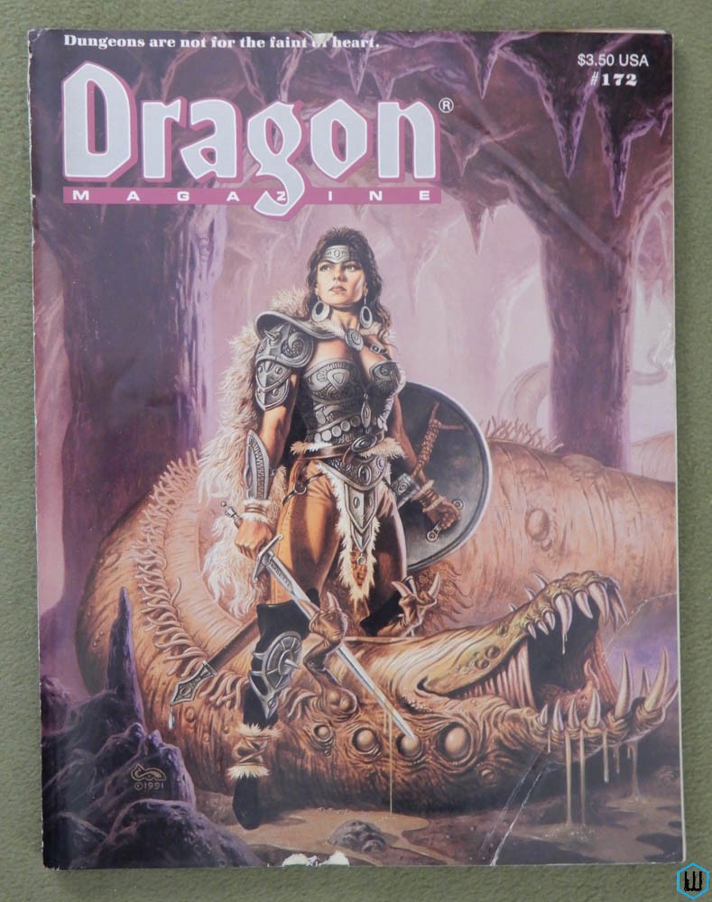 Dragon Magazine, Issue 172 (Skullport; Voyage Princess Ark; Top Secret; Runequest)