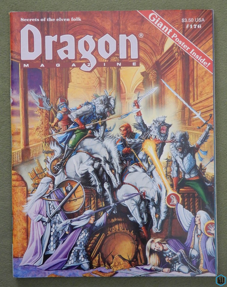 Dragon Magazine, Issue 176 (Elven priests, Voyage of the Princess Ark)