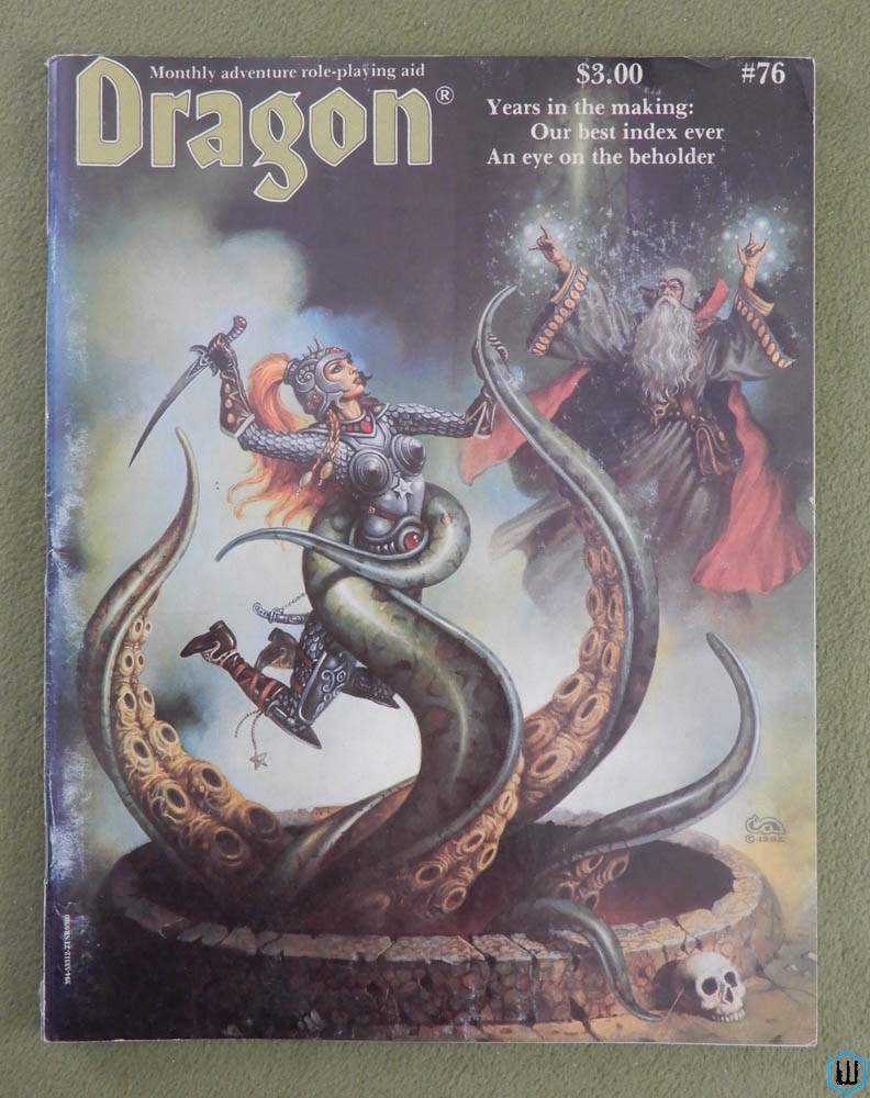 Dragon Magazine, Issue 76: Nine Hells, pt. 2, Dragon Index, US Army (Boot Hill RPG)
