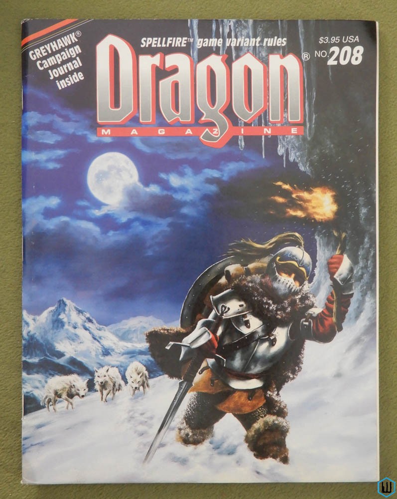 Dragon Magazine, Issue 208 (Greyhawk Adri Forest, Horse Magic Items)