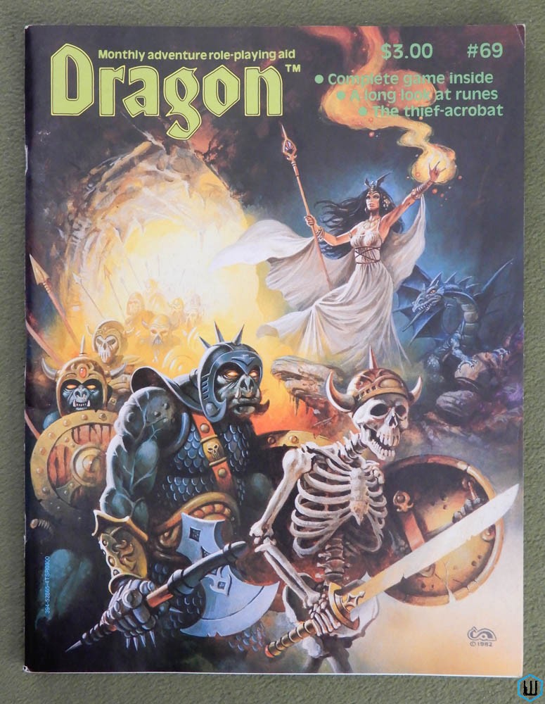 Dragon Magazine, Issue 69 NICE (Arrakhar's Wand game, Thief-Acrobat class)