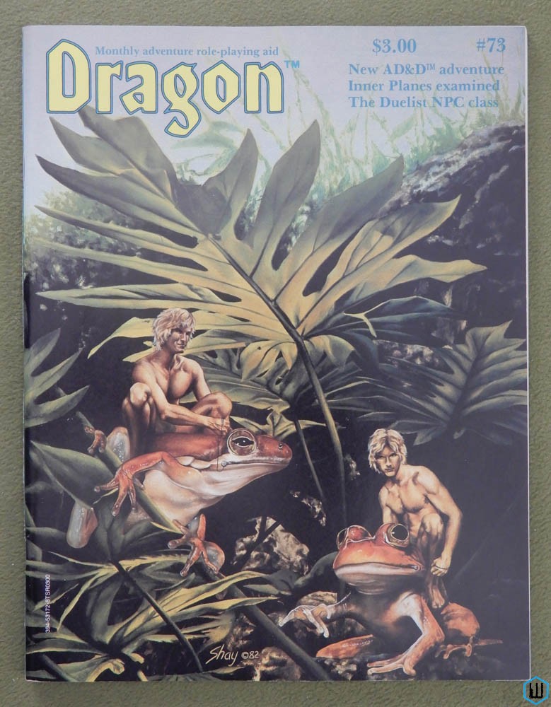 Dragon Magazine, Issue 73 NICE (Centerfold AD&D Drow module, Half-Ogre PCs)