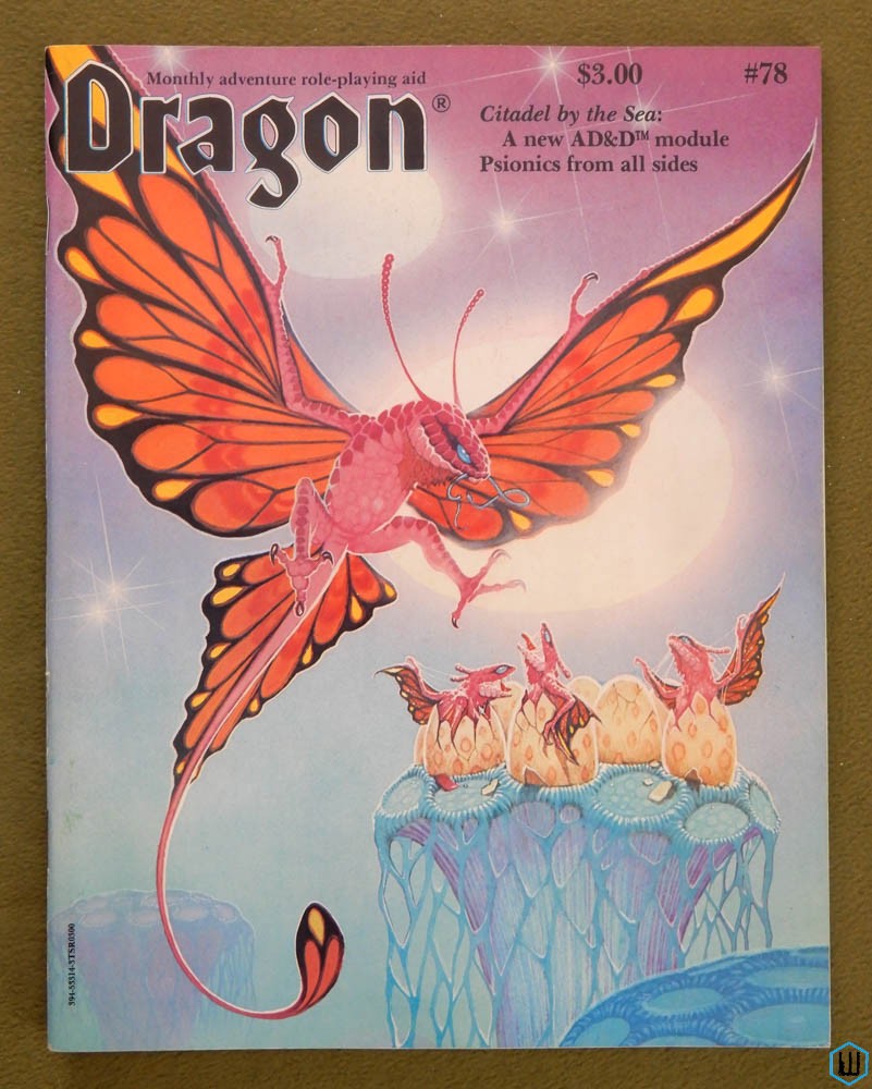 Dragon Magazine, Issue 78 (Psionics, AD&D module, Top Secret)