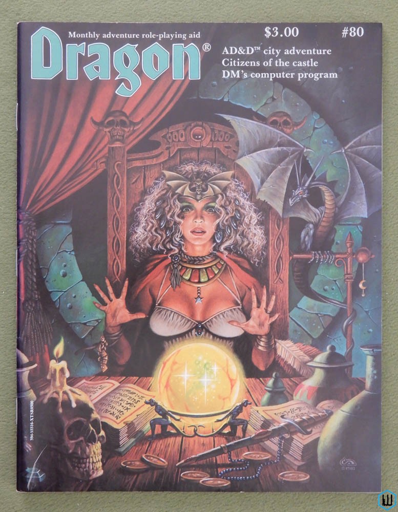 Dragon Magazine, Issue 80 NICE (Barnacus AD&D city adv, Leomund's Tiny Hut)