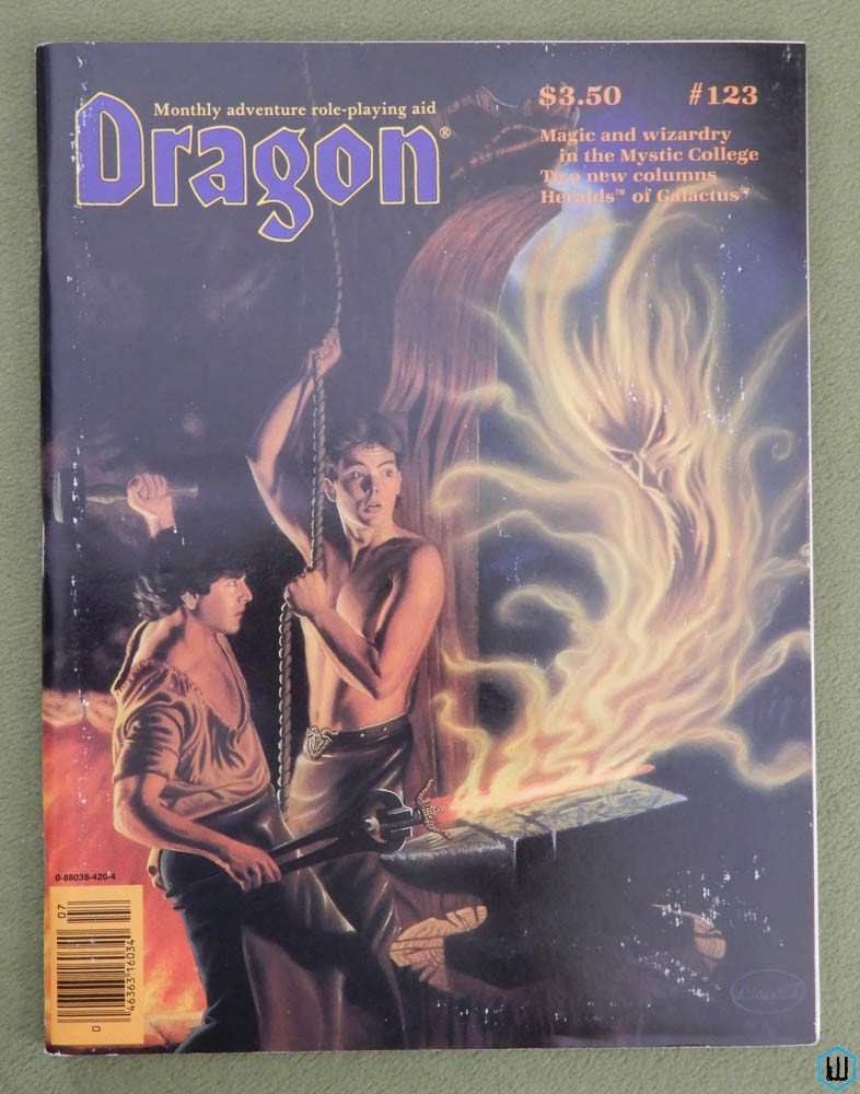 Dragon Magazine, Issue 123 (Sorcerers Wizards 3 articles, Forgotten Realms Music)