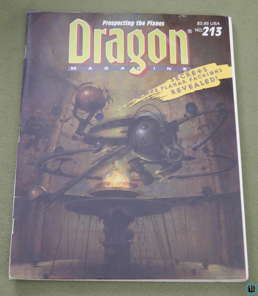 Dragon Magazine, Issue 213 (Planescape issue x4, Elminster's Notebook)