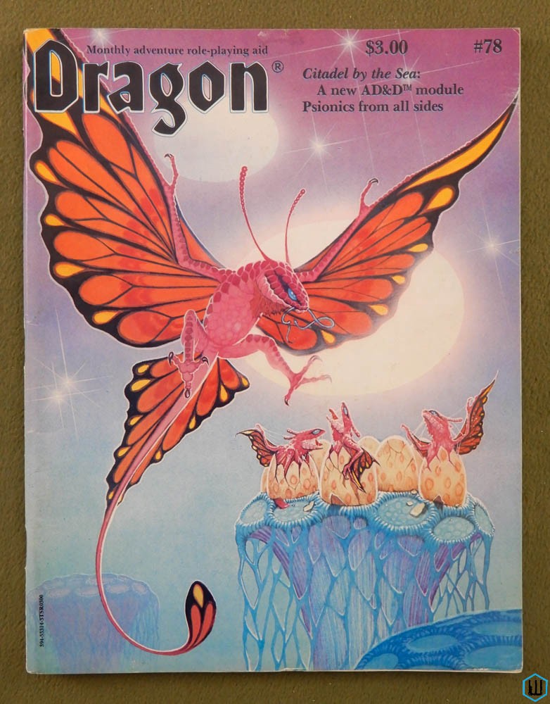 Dragon Magazine, Issue 78 (Psionics, AD&D module, Top Secret)