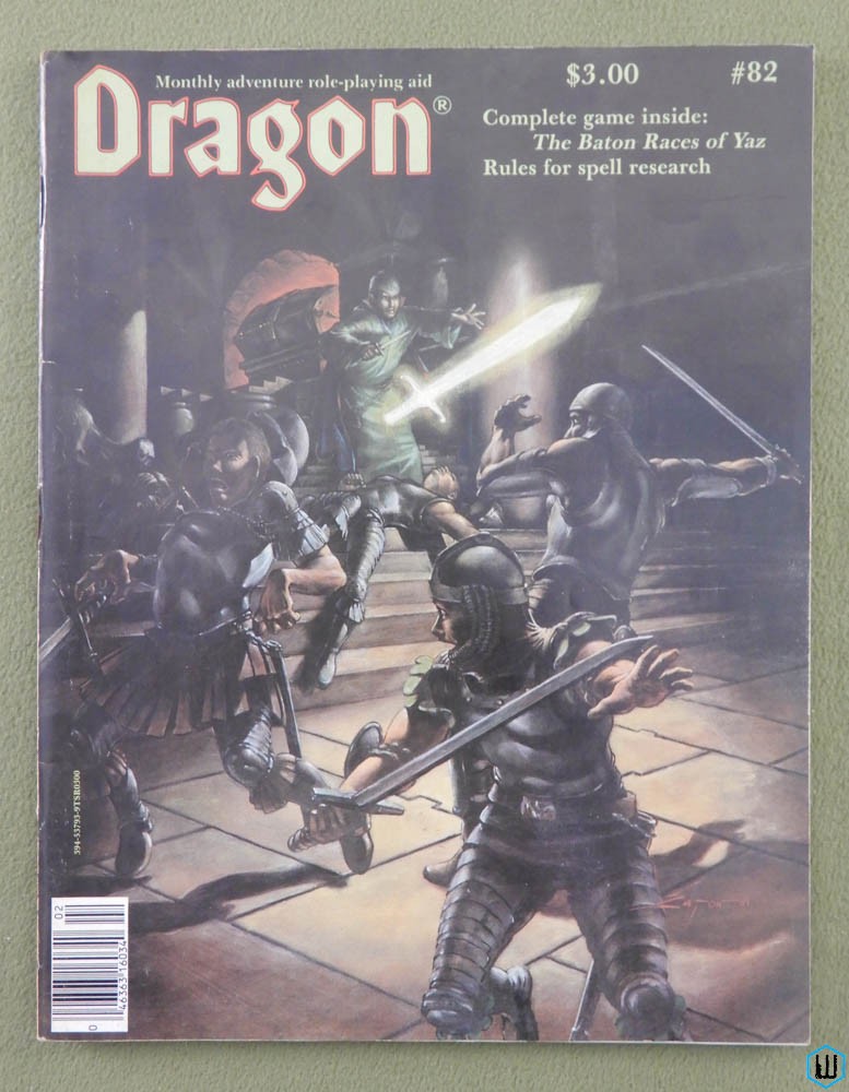 Dragon Magazine, Issue 82 (Baton Races of Yaz, Herb healing, Magic research)