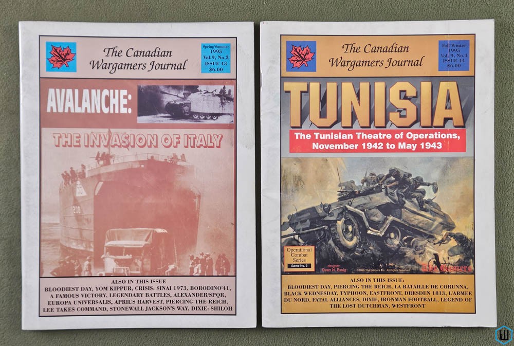 Canadian Wargamers Journal, Issue 43 & 44: Avalanche Invasion of Italy & Tunisia