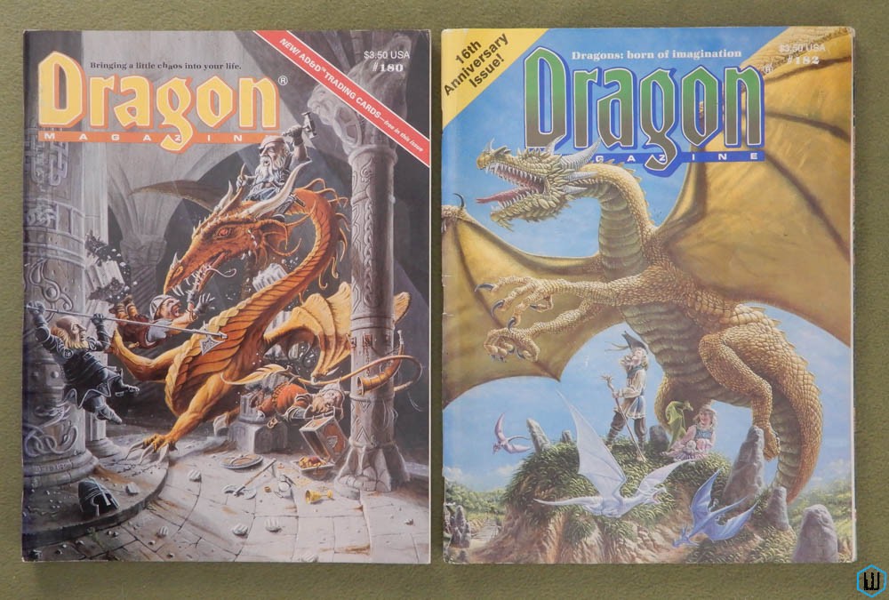 Dragon Magazine, issue 180 182