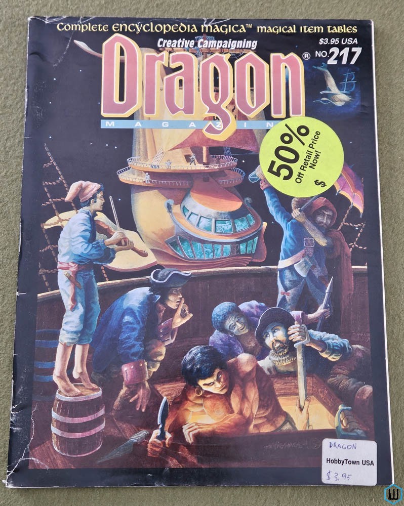 Dragon Magazine, Issue 217 (Encyclopedia Magica random tables) TSR
