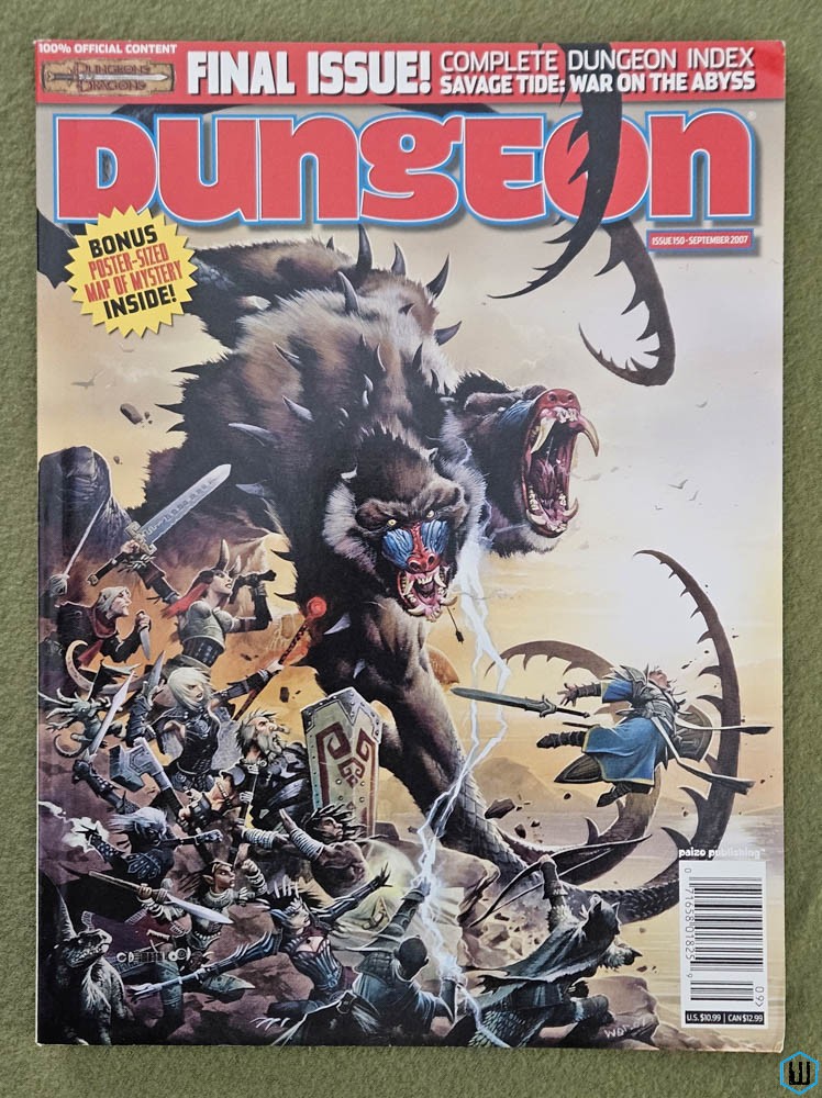 Dungeon Magazine, Issue 150 (The Final Issue) w MAP Paizo